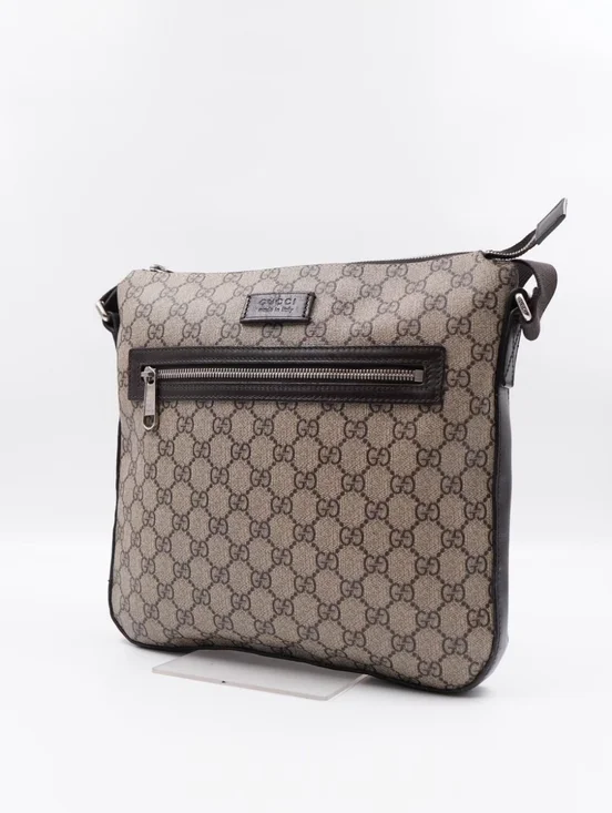 BZ42 💗 Gucci GG Supreme Coated Canvas Messenger Bag - Picture 4 of 12